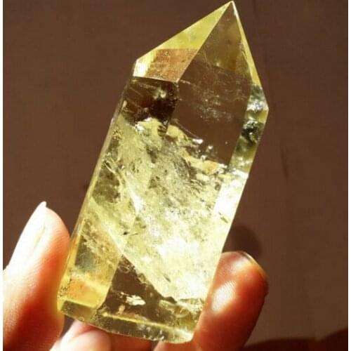 70g natural citrine quartz crystal wand point Hexagonal Wand Treatment Stone healing