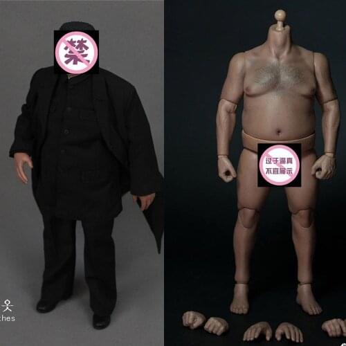 In Stock 1/6 Scale Male Figure Accessory Nater Bear Toys DIY Set Peoples Uniform Suit Clothes Set for 12" Fat Male Body