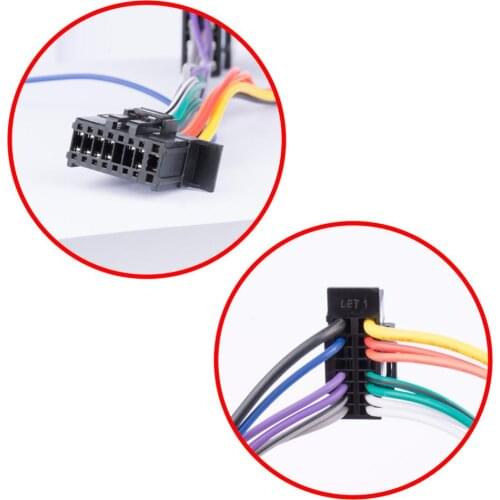 Car MP5 Player Power Cable 16 PIN To ISO Standard Interface Car Stereo Radio Player ISO Wiring Harness Connector 16Pin For Pion
