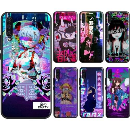Vaporwave Glitch Anime Cover For Samsung Galaxy A52 A12 A32 A72 A10 A40 A50 A70 A21S A20e A11 A31 A41 A51 A71 Case