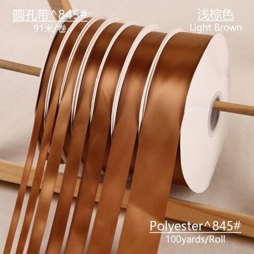 Chipmunk Color Ribbon 100Yards/91Meters Polyester Ribbons Wedding Christmas Decoration Cake Gift Box Wrap Hand DIY Accessories