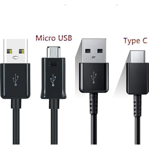 Original SAMSUNG Micro USB/Type-C Cable USB C Fast Charging Data Cord 0.2/1/2/3M for Galaxy S20 S10 S9 S8 Plus S7 S6 A51 A71 A10