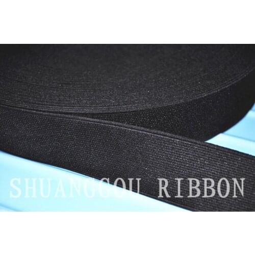 Stretchrite 1''(2.5cm) by 5meters Elastic Cord.Tighten elastic black