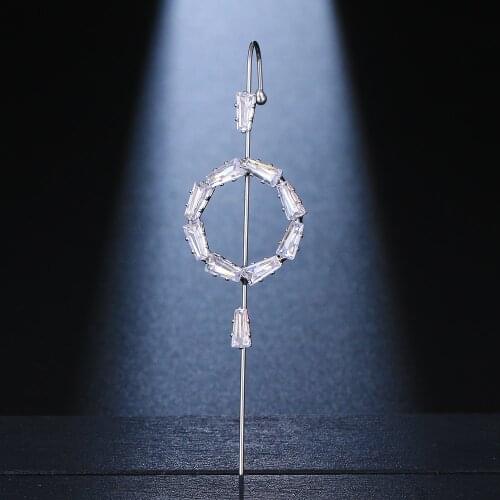 Emmaya Stick Shape Series Earring With Geometry Zirconia Shiny Jewelry For Women Party Fashion Dress-Up Ingenious Gift