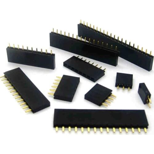 Hot sale 50PCS 2.54mm 1x16Pin 16 Pin Female Single Row Straight Header Strip Connector Socket