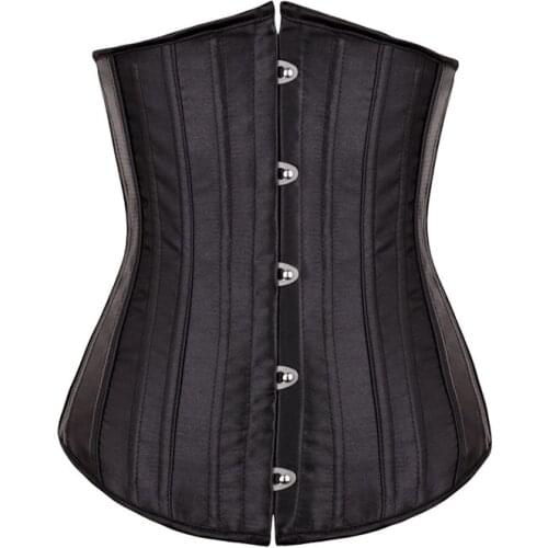 Steel Boned Waist Trainer Underbust Corset Waist Cincher Steampunk Bustiers Top Workout Shape Body Sexy Lingerie Slimming Belt