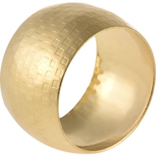 1Pc Round Gold Napkin Ring Chairs Buckles Dinner Parties Birthdays Weddings Decoration Tool Hotel Table Decoration Napkin Holder