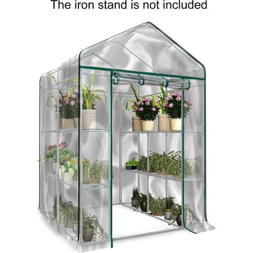 The Garden Greenhouse Transparent Cover Garden Nursery Planting Rack Warm Shed Simple Cover On Balcony No Include Shelf
