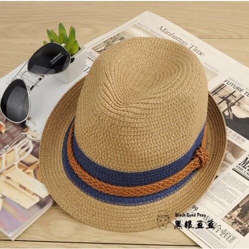 Summer Straw Hat Men and Women Jazz Beach Sunscreen Hats High Fashionable Cool Breathable Sun Shade Male Holiday Lady Caps H160