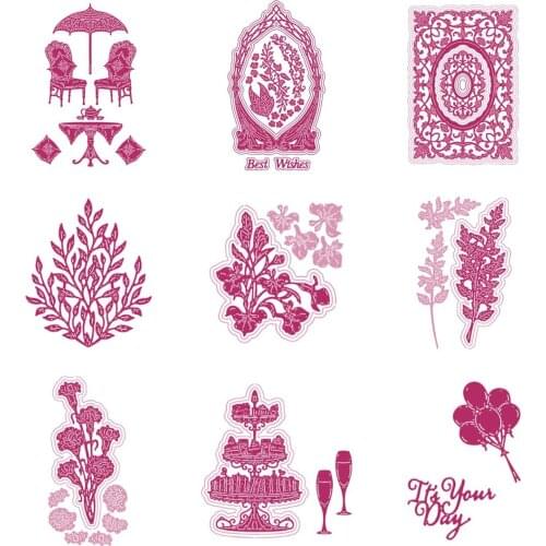 Afternoon Tea Table Metal Cutting Dies Scrapbook Diary Decoration Stencil Embossing Template DIY Greeting Card Handmade 2021