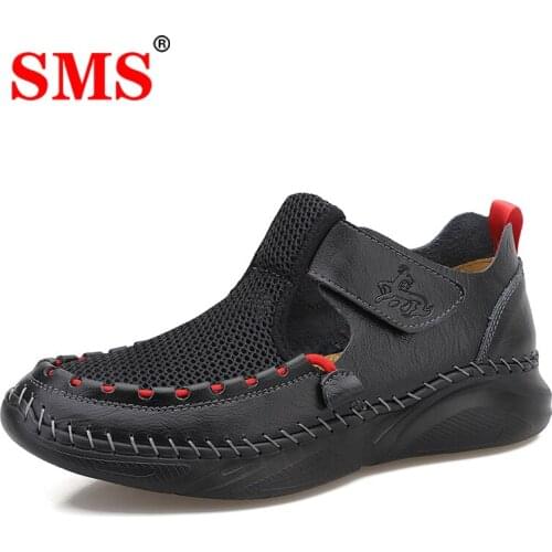 Mens Outdoor Sandals Summer Leather Sandals Breathable Casual Sneakers Lightweight Sandalias Hombre Fashion Men Shoes Plus Size