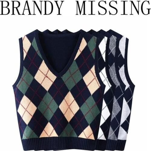 Slim Girls Vintage Short Vest Sweaters 2021 Spring-Autumn Fashion Ladies Soft Cotton Knitwear Elegant Women Chic Waistcoat