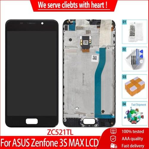 Original For ASUS Zenfone 3s Max ZC521TL X00GD LCD Display Touch Screen With Frame Digitizer Replacement For ASUS ZC521TL LCD