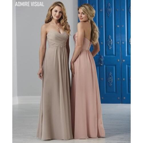 Bridesmaid-Dresses A-Line Ever Honor Wedding Sweetheart Neckline Long Floor-Length Sleevesless Plus Size Vestido-De-Fiesta