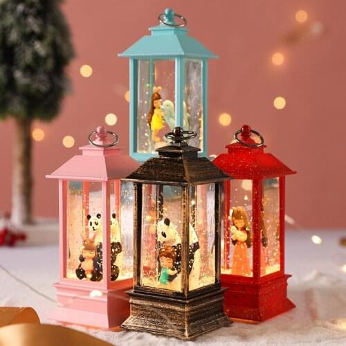 Christmas Home Decoration Led Lantern Tea Light Candle Santa Claus Christmas Tree Ornament Candle Kerst Elk Lamp New Year Gift