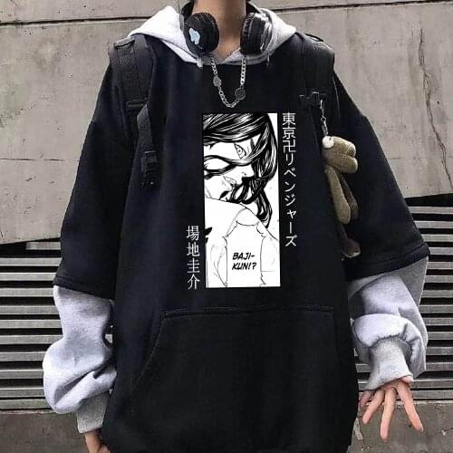 2021 Anime Tokyo Revengers Printed Hoodie Harajuku Baji Keisuke Long Sleeve Pullover Sudaderas Con Capucha