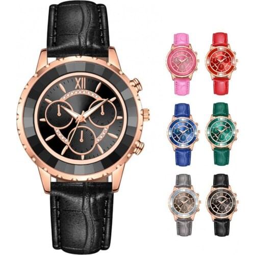 50%HOT Women Luxury Round Dial Rhinestone Quartz Analog Watch Wristwatch Accessories