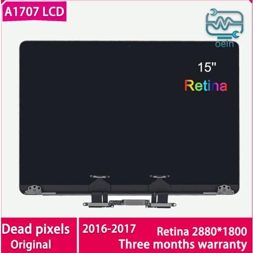 Tested Used Original LCD Screen Display For MacBook Pro Retina 15" A1707 LCD Assembly 2016 2017 Year Glass Panel Replacement