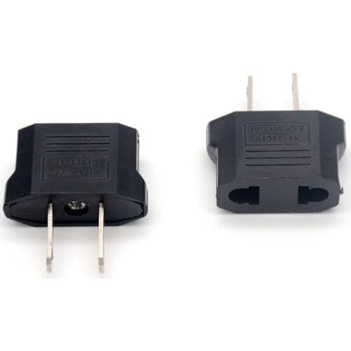 1/2/5Pcs Universal AC 250V 10A EURO EU to US USA Travel Power Plug Adapter Adaptor Converter Travel Conversion Plug