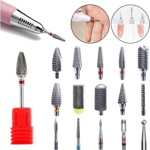 1PC Carbide Nail Drill Bit Polishing Milling For Manicure Machine Accessories Remove Gel Rotary Electric Nail Art Tools