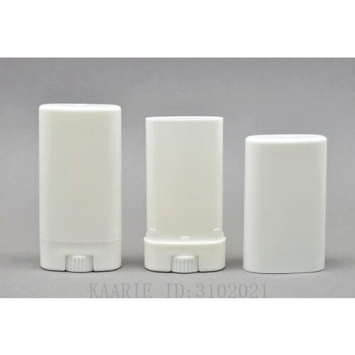 15g/ml 30/50pcs White/Clear Empty Oval Shaped Lip Balm Container, Big Size Cosmetic Lipstick Refillable Bottle,Lip Rouge Package