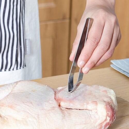 2021 model is a hit Stainless Steel Fish Bone Remover Pliers Pincer Puller Tweezer Tongs Pick-Up Utensils Kitchen Seafood Tool@4