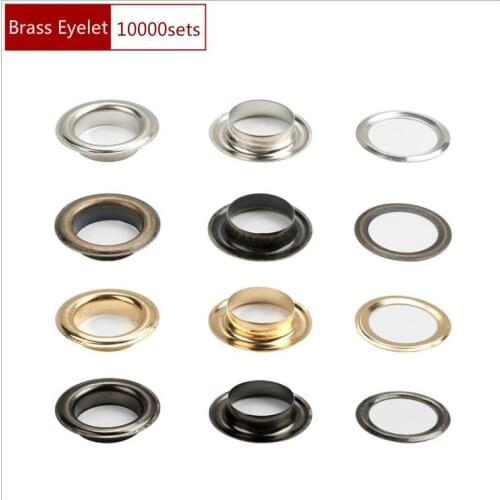 3mm-40mm 10000sets Silver Eyelet and Grommets Metal button for Leathercraft Clothing Shoes Belt Bag Grommet Wholesale Factory