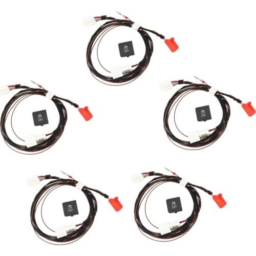 5 Set Traction Control ESP OFF ASR Switch Button with Cable Harness Plug 1KD927117 for Golf MK6 Jetta 5 MK5 6