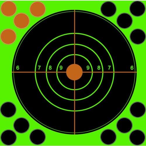 BC 20/50pcs Shooting Target Adhesive Shoot Targets Splatter Reactive Stickers 11cm Flowering Splash Reactivity Shoot Aim