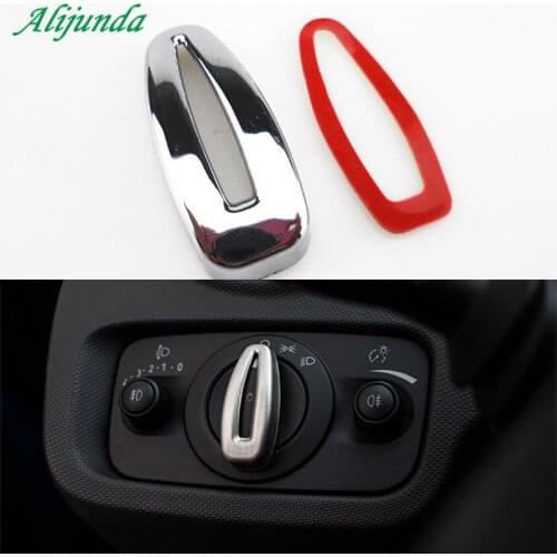Car styling Headlight Switch Knob Cover Decorative Sequins sticker For Ford Fiesta Ecosport 2009 2010 2011 2012 2013 2014 2015