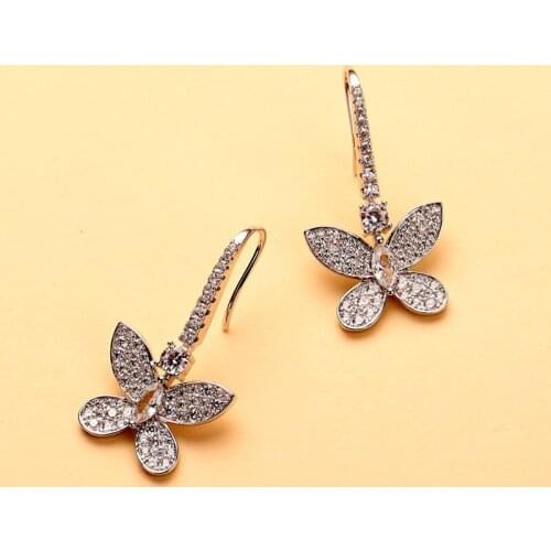 Designer Fashion 925 Sterling Silver Jewelry 3A Cubic Zirconia Party Earring