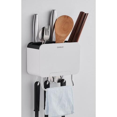 Home Kitchen Knife Block Holder Adhesive Bathroom Shower Shelf Wall Mount Counter Organizer Storage Basket Drying Rack Shelves