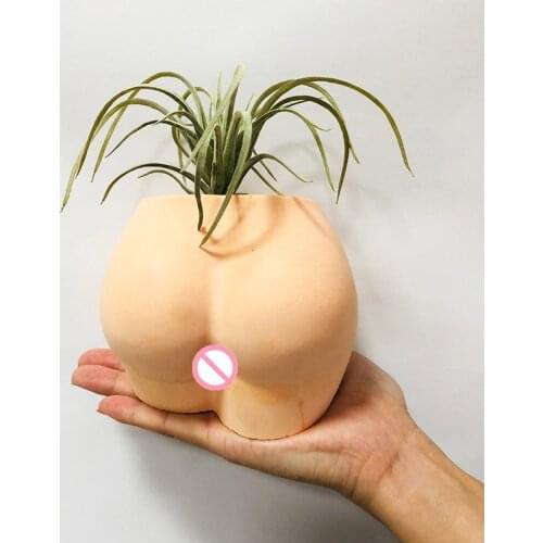 Art Ass Vase Concrete Mold Home Decoration Body Cement Flower Pot Silicone Mold Plaster Epoxy Resin Butt Pen Holder Mold