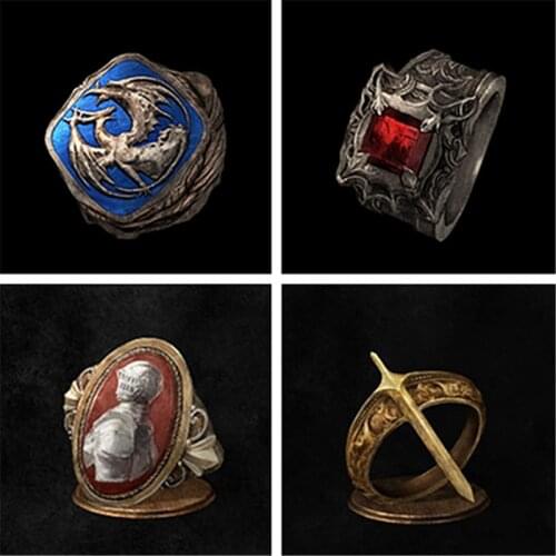 Game Dark Souls 3 Teardrop Crystal Ring Men Women Cosplay Props Jewelry Accessories