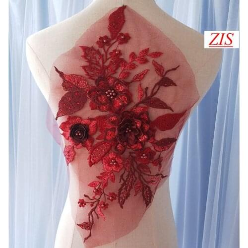 Fashion quality multicolor lace to Flowers for women wedding decoration Sweater down jacket decoration