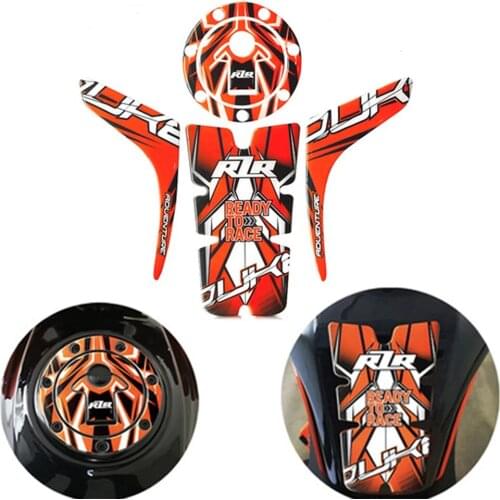 Motorcycle 3D Fuel Tank Pad Decal Fuel Tank Cap Sticker Set for KTM Duke 250 390 Fuel Tank Set Decal