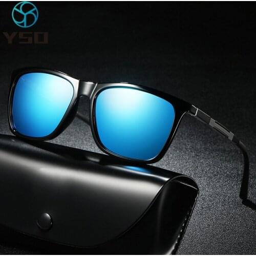 YSO 2020 Men/Women Sunglasses Polarized UV Protection Goggles Brand Blue Lens Glasses For Car Driving Driver Sunglasses 547