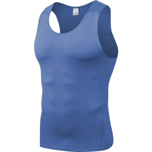 Fonoun Men Running Vest Sport Fitness Elasticity Quick-drying Breathable F1001
