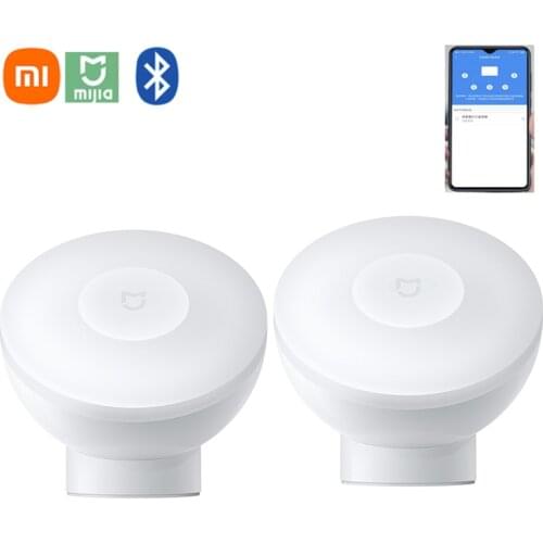 XIAOMI Mijia Night Light 2 Bluetooth Version Adjustable Brightness Infrared Smart Human Body & light sensor Lamp with Mihome APP