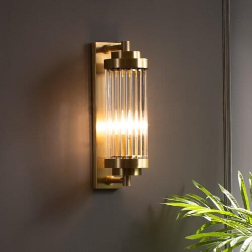 Nordic Simple Modern Copper Wall Lamp for Living/dining Room Decoration Led E14 Bedroom Bedside Lamp Balcony Corridor Background