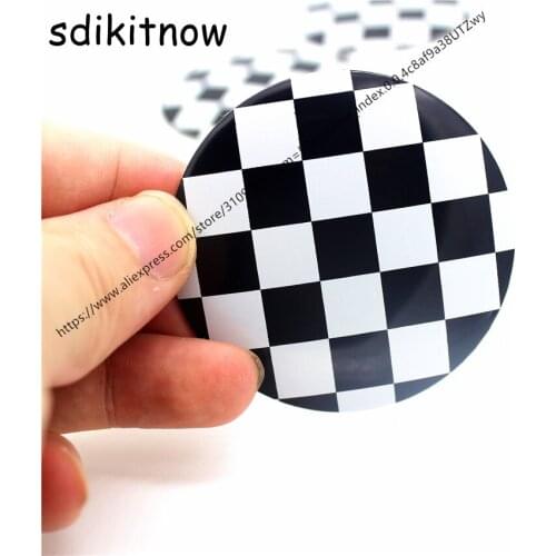 New 4pcs Black White Car Wheel Center Hub Caps Cover Rim Sticker Badge Styling For Mini Cooper R50 R52 R53 R56 R57 R58 R60