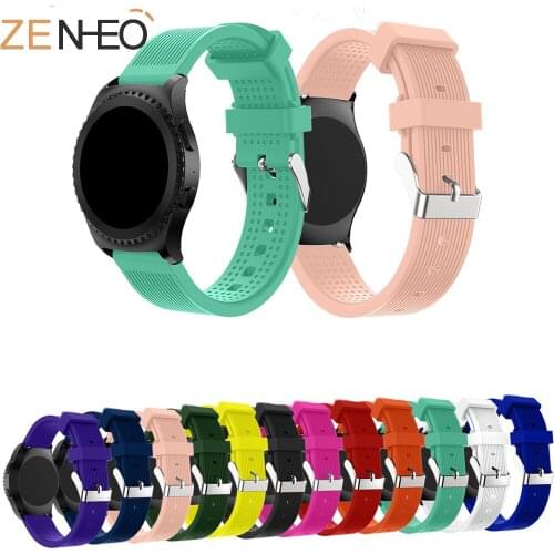 42mm watchband Silicone strap For Samsung Gear sport smart Watch 20mm straps Replacement wristband For Samsung Galaxy 42mm watch
