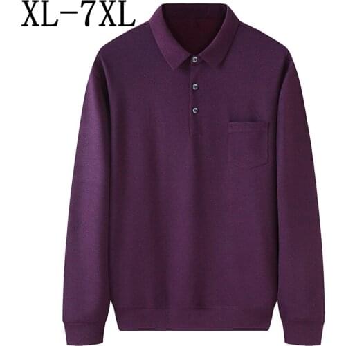7XL 6XL 5XL 2021 New Autumn Oversized Loose Polo Shirt Men Comfortable Mens Polos Shirts With Pockets Casual camisa masculina