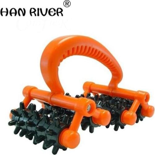 HANRIVER Manual massager four-wheel massage the whole body waist abdomen back acupoints foot leg wheel lunar rover