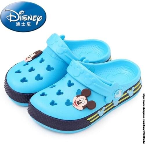 Kids Girls Sandals Summer New Non-slip Beach Shoes Open Childrens Sandals Mickey Mouse Minnie Boys Student Childrens Shoes