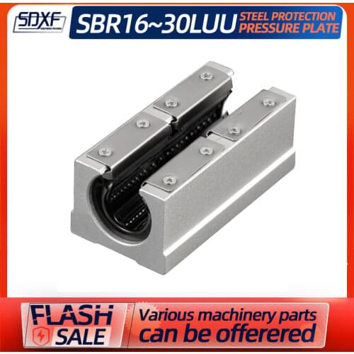 1/2/4PCS SBR lengthened steel protection linear unit slider SBR16/20/25/30LUU