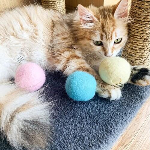 Smart Cat Toys Interactive Ball Catnip Cat Training Toy Pet Playing Ball Pet Squeaky Supplies Products Toy for Cats Kitten Kitty