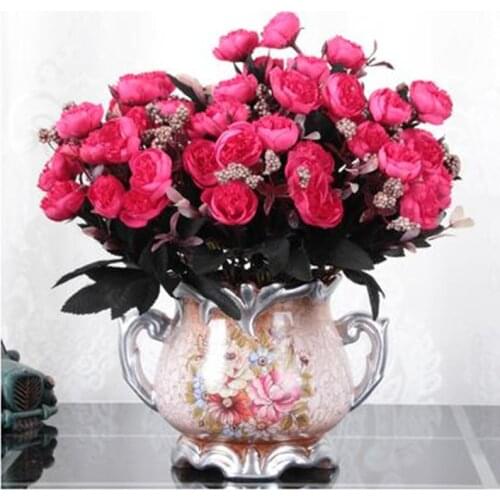 European pattern flower arrangement vase, home office restaurant bar desktop decoration crafts, wedding gift