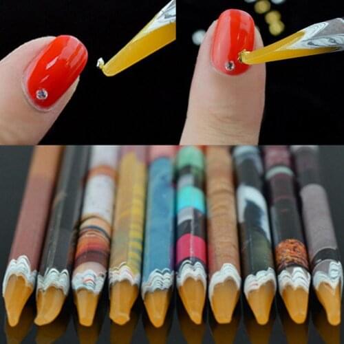 Crayon Wax Dotting Pen Pencil Rhinestones Picker DIY Salon Manicure Art Tool Dotting Tools