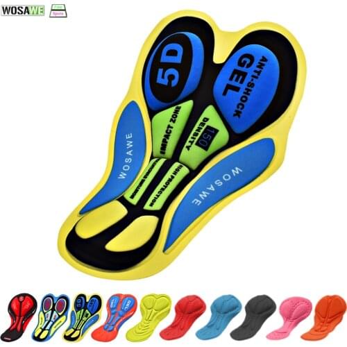 WOSAWE Mens Cycling Shorts 3D Gel Pad Cushion Mountain MTB Riding Bike Underwear Pad Shockproof Comfortable Bicycle Accessories